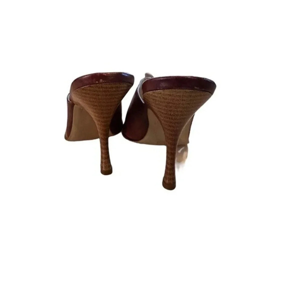 Coryllus Burgundy Studded Lace-Up Women’s Mules Size 38 - Picture 2 of 7